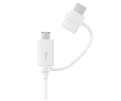 Kabel SAMSUNG Micro USB / USB-C  Bialy